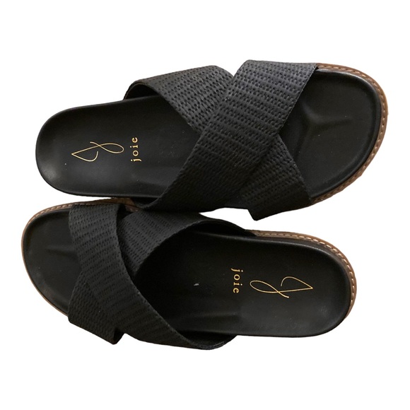 Joie Nell Sandals Flats with Small heel Black Size 7M - Picture 7 of 8